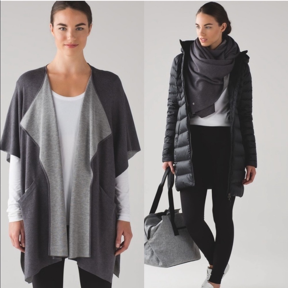 • Lululemon • After Asana Wrap OS Carbon Gray